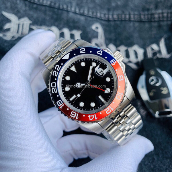 3A Quality GMT Men Automatic Mechanical Movement Watch 904L Stainless Steel 40mm Luminous Waterproof Wristwatch Montre Homme - Image 12