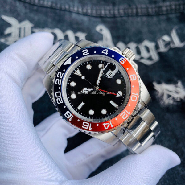 3A Quality GMT Men Automatic Mechanical Movement Watch 904L Stainless Steel 40mm Luminous Waterproof Wristwatch Montre Homme - Image 16