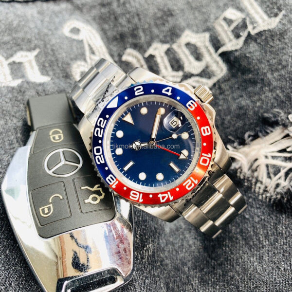 3A Quality GMT Men Automatic Mechanical Movement Watch 904L Stainless Steel 40mm Luminous Waterproof Wristwatch Montre Homme - Image 6