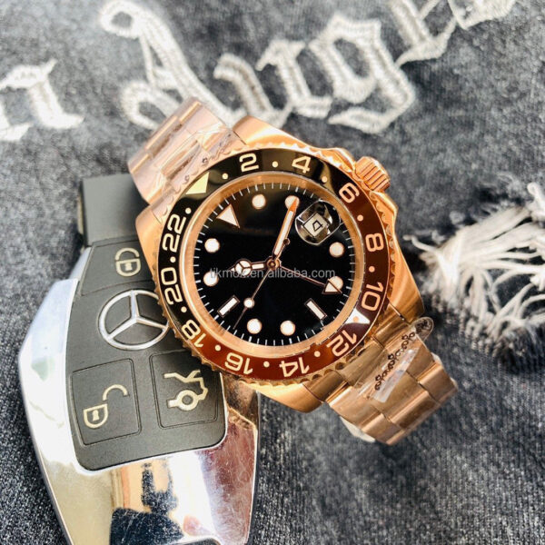 3A Quality GMT Men Automatic Mechanical Movement Watch 904L Stainless Steel 40mm Luminous Waterproof Wristwatch Montre Homme - Image 3