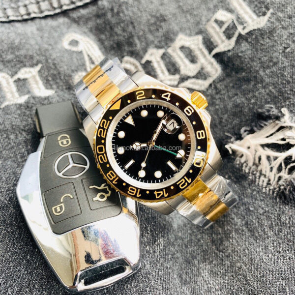 3A Quality GMT Men Automatic Mechanical Movement Watch 904L Stainless Steel 40mm Luminous Waterproof Wristwatch Montre Homme - Image 7